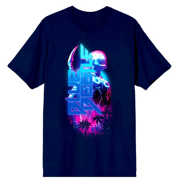 DC Comics Blue Beetle Super Hero Short Sleeve Navy T-Shirt Sonoma Women’s NWT - Picture 1 of 3